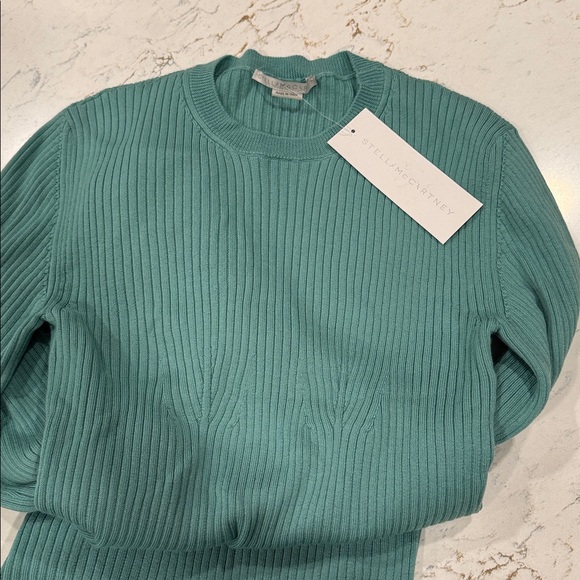 NWT Stella McCartney Teal Ribbed Knit Sweater - Picture 1 of 7